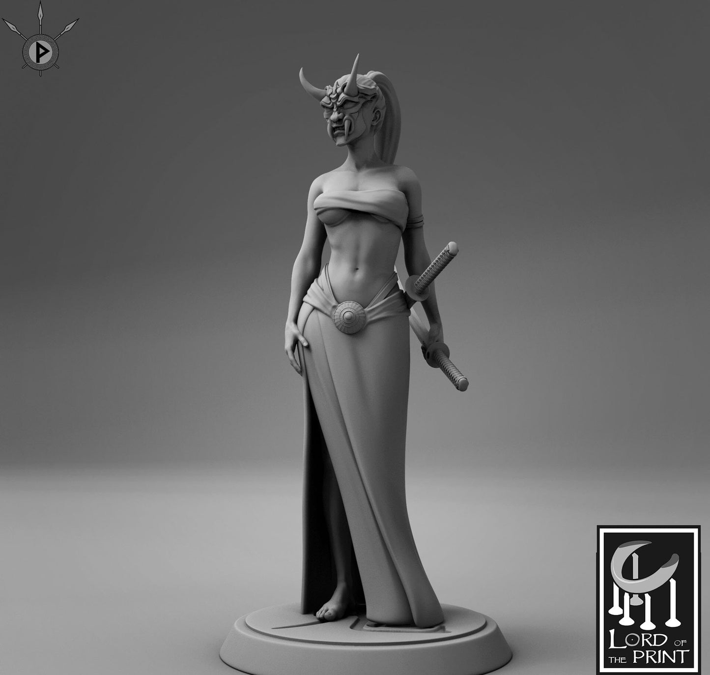 Samurai Explorer, Fighter, Oni (Female) by Lord Of The Print (Resin)