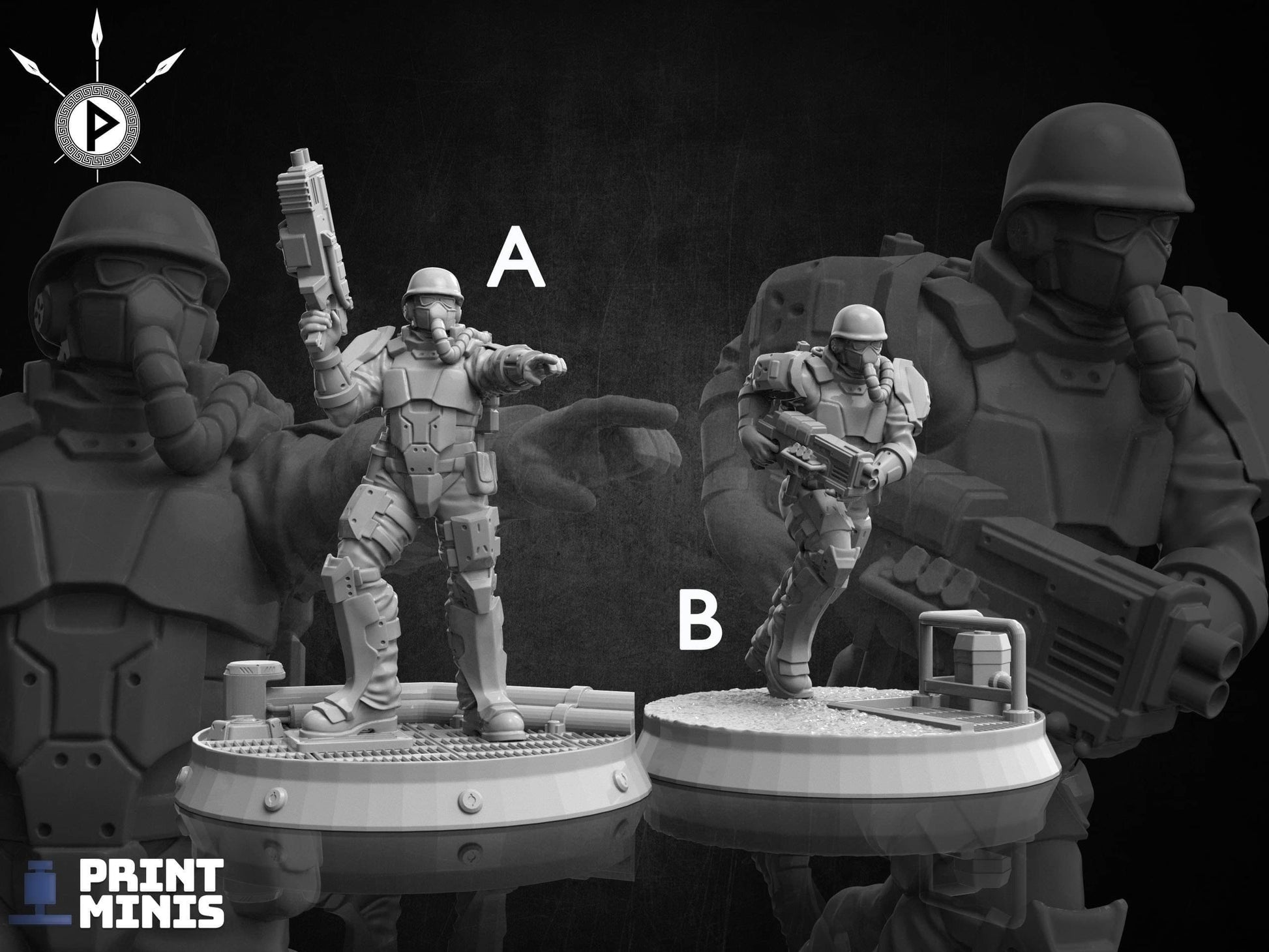 Dieselpunk Troopers (by Print Minis)