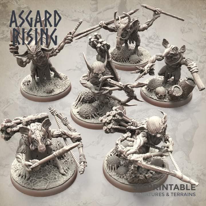 Forest Goblins with Ranged Weapons (6) by Asgard Rising