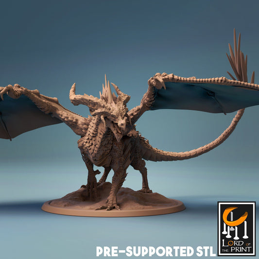 Adult Black Dragon by Lord of the Print