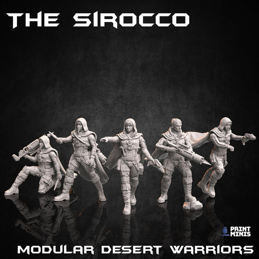 Sirocco Desert Warriors Kit (builds 6) by Print Minis