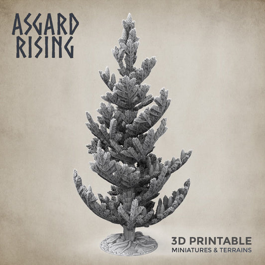 Single Young Conifer terrain - By Asgard Rising Miniatures