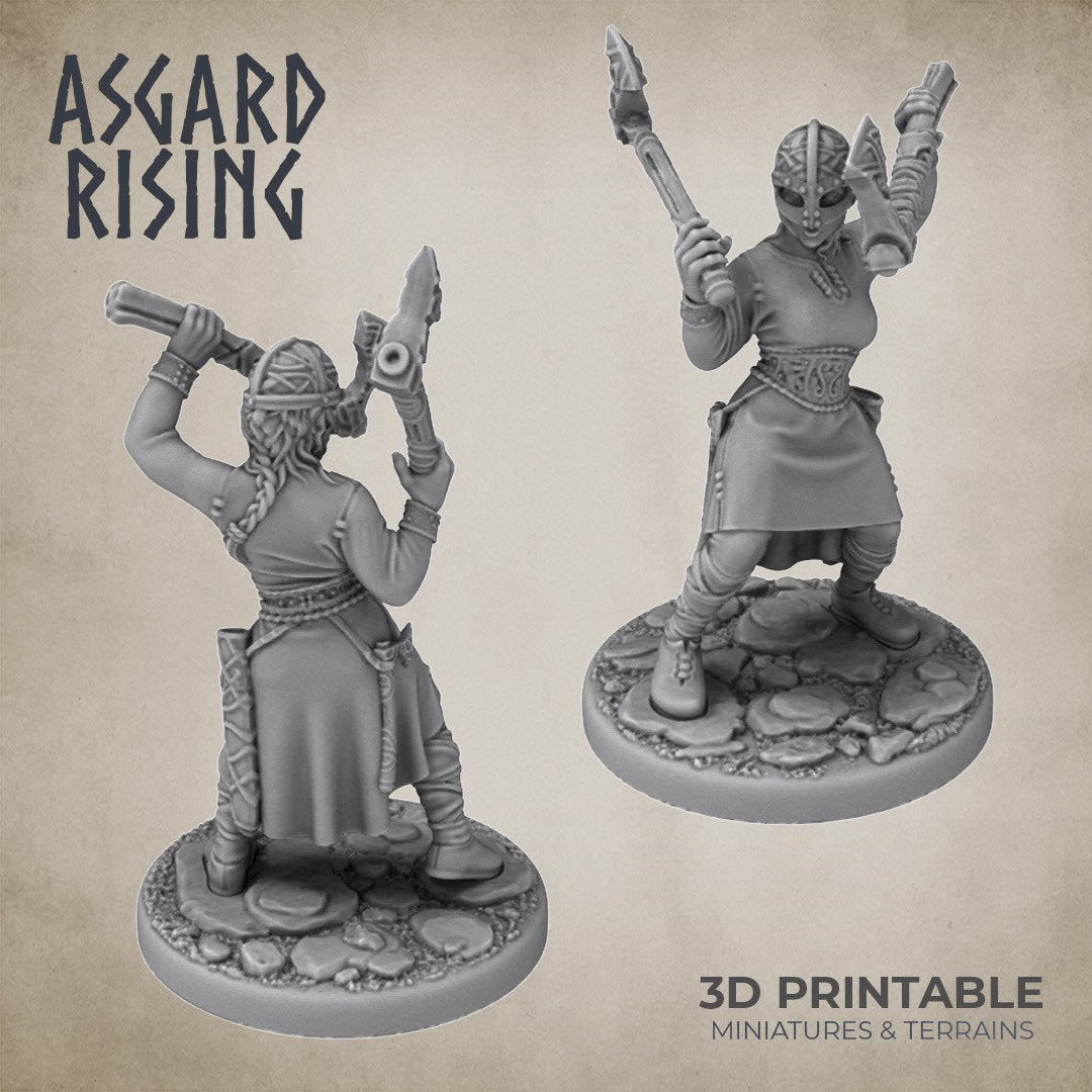 Shield Maidens - set of 10 - by Asgard Rising (soldier / fighter / warband)