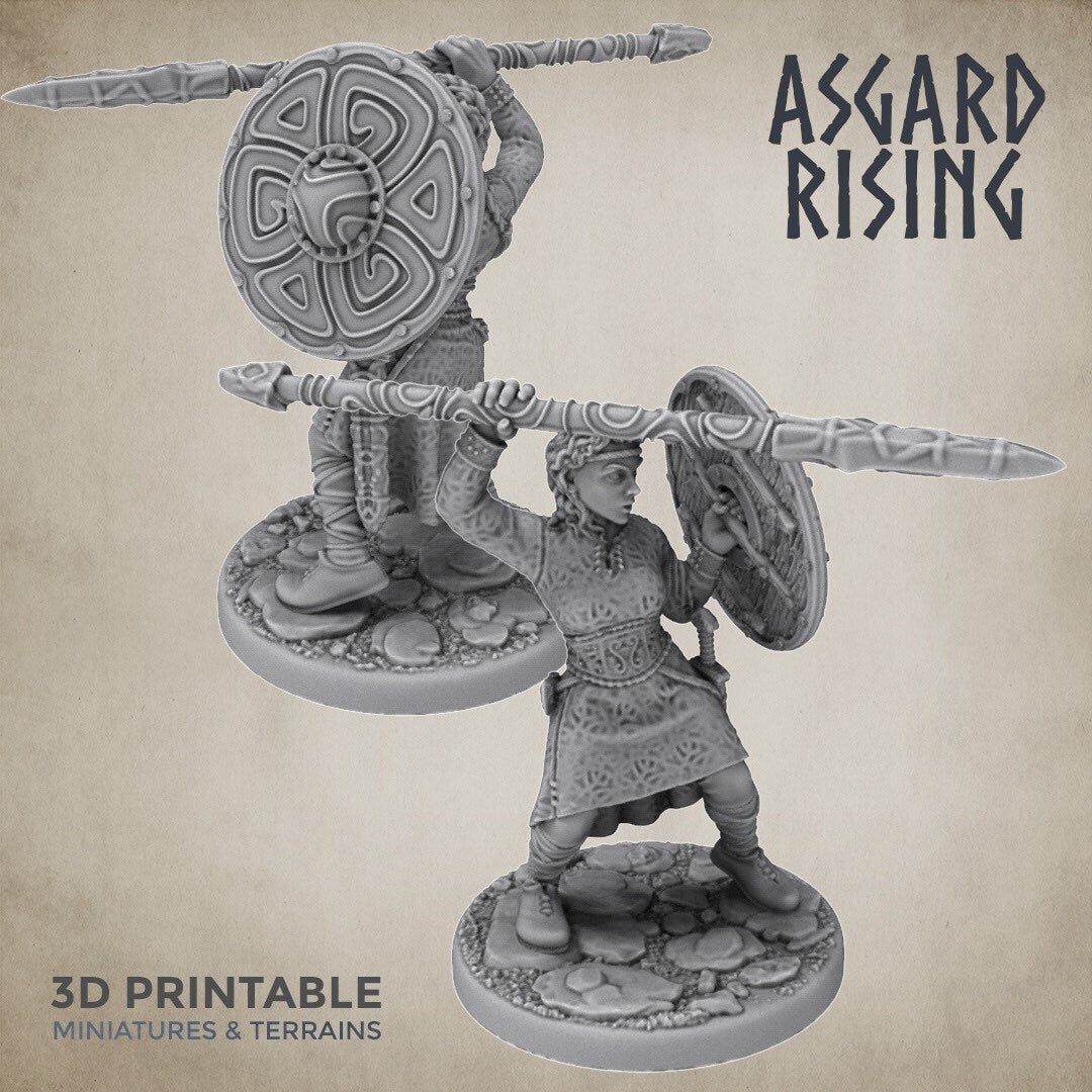 Shield Maidens - set of 10 - by Asgard Rising (soldier / fighter / warband)