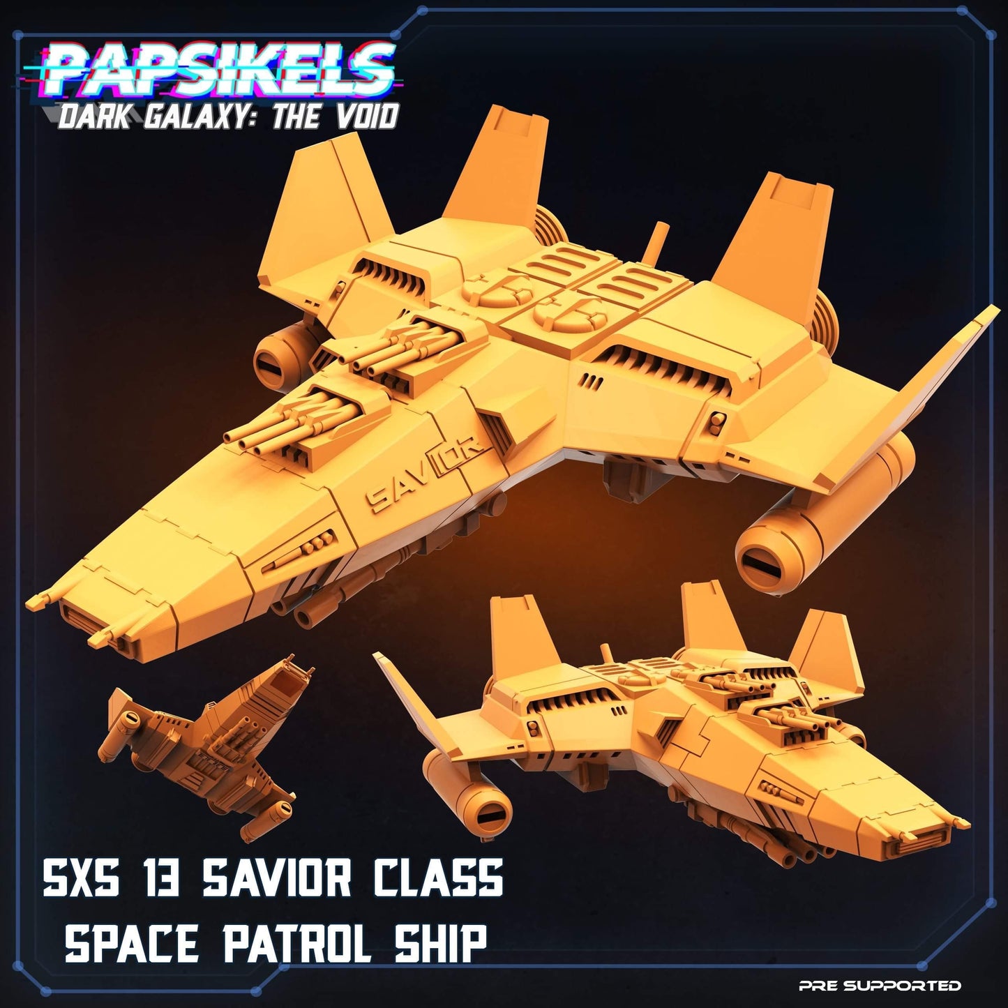 Dark Galaxy The Void - SXS 13 Saviour Class Space Patrol Ship (sculpted by Papsikels)