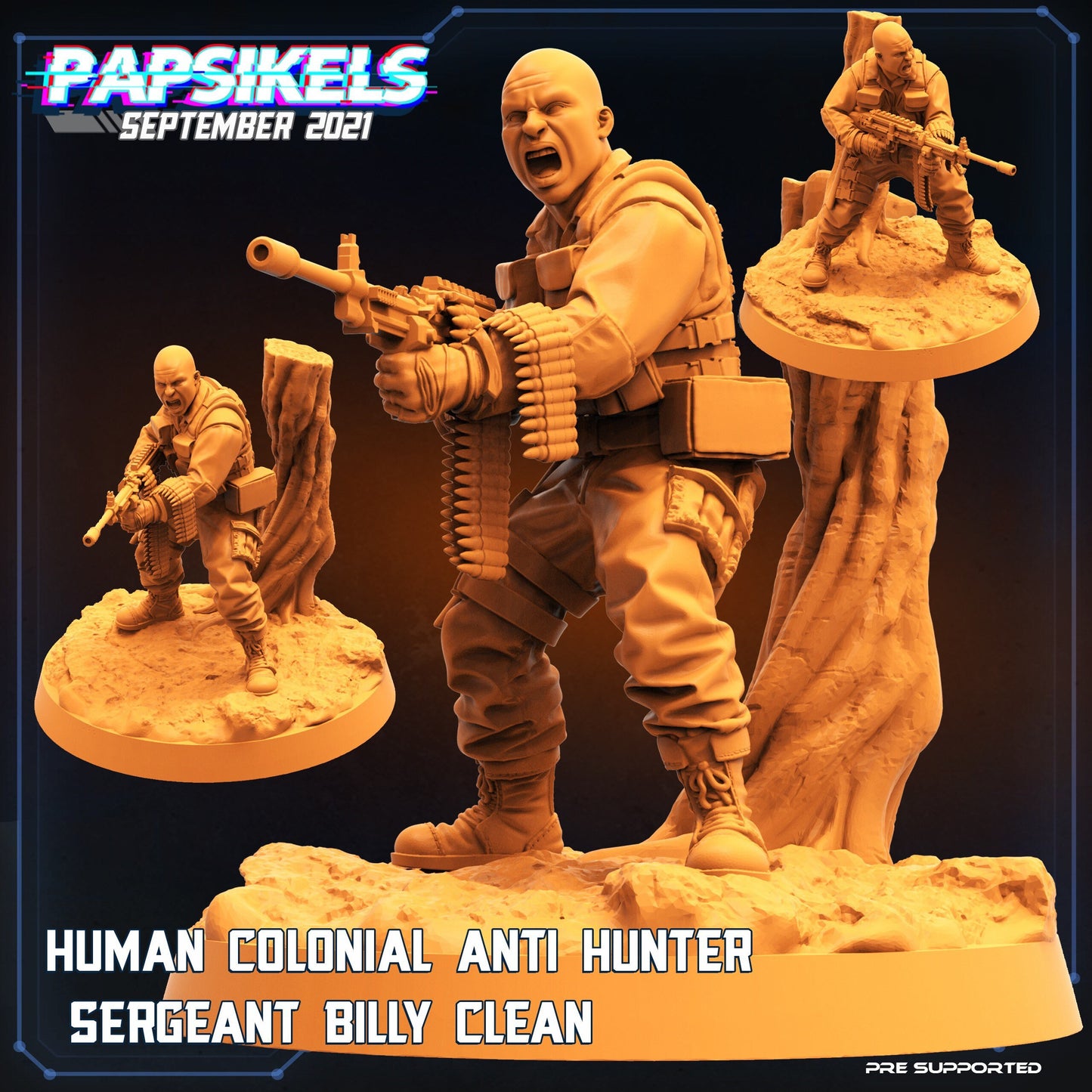 Sgt Mac Eliot / Sgt Billy Clean (sculpted by Papsikels)