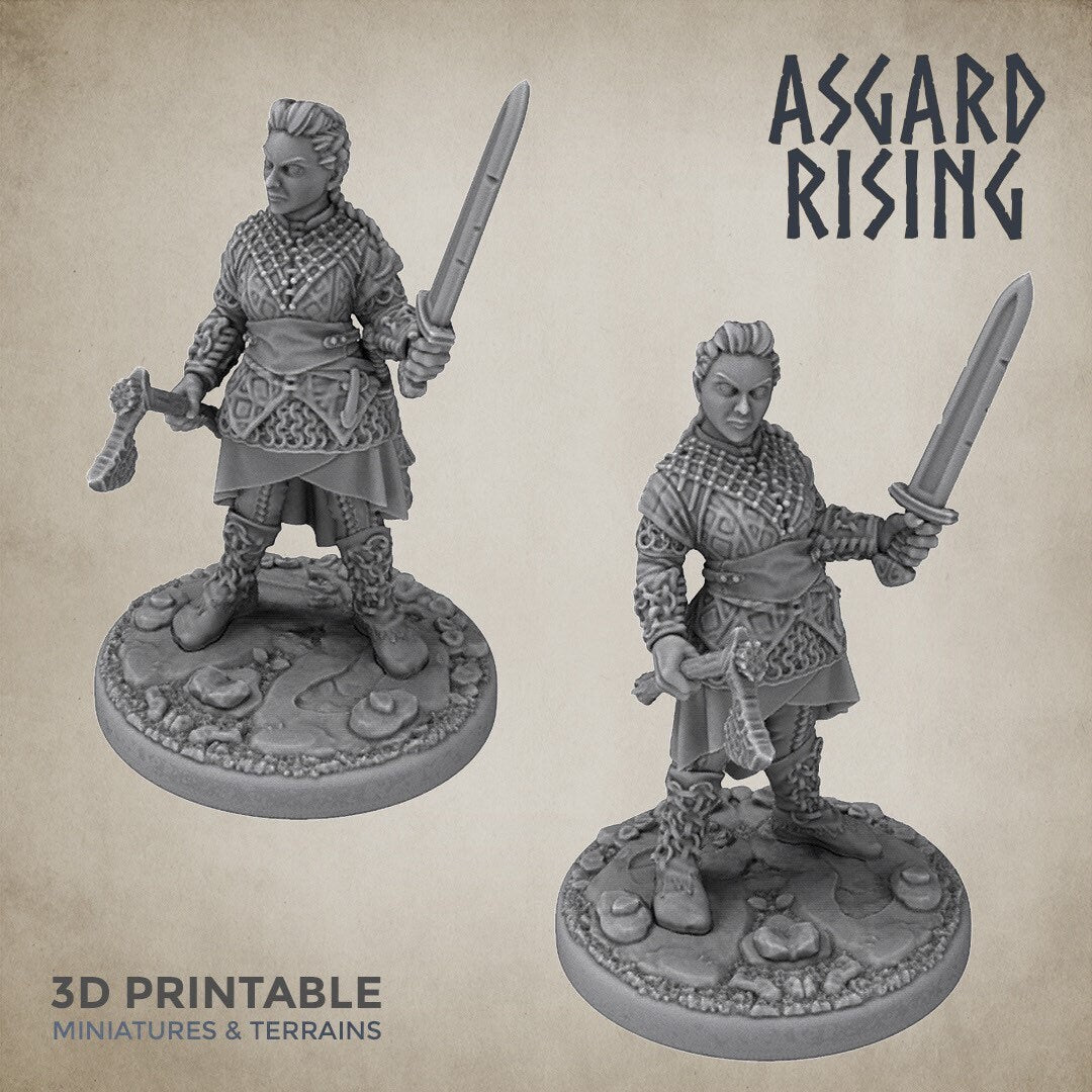 Shield Maidens - set of 10 - by Asgard Rising (soldier / fighter / warband)