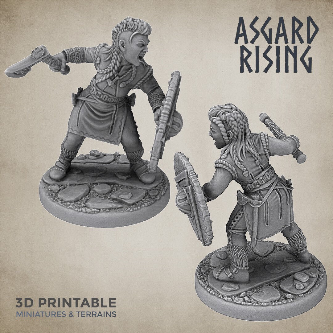 Shield Maidens - set of 10 - by Asgard Rising (soldier / fighter / warband)