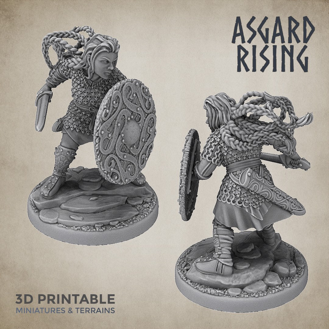 Shield Maidens - set of 10 - by Asgard Rising (soldier / fighter / warband)