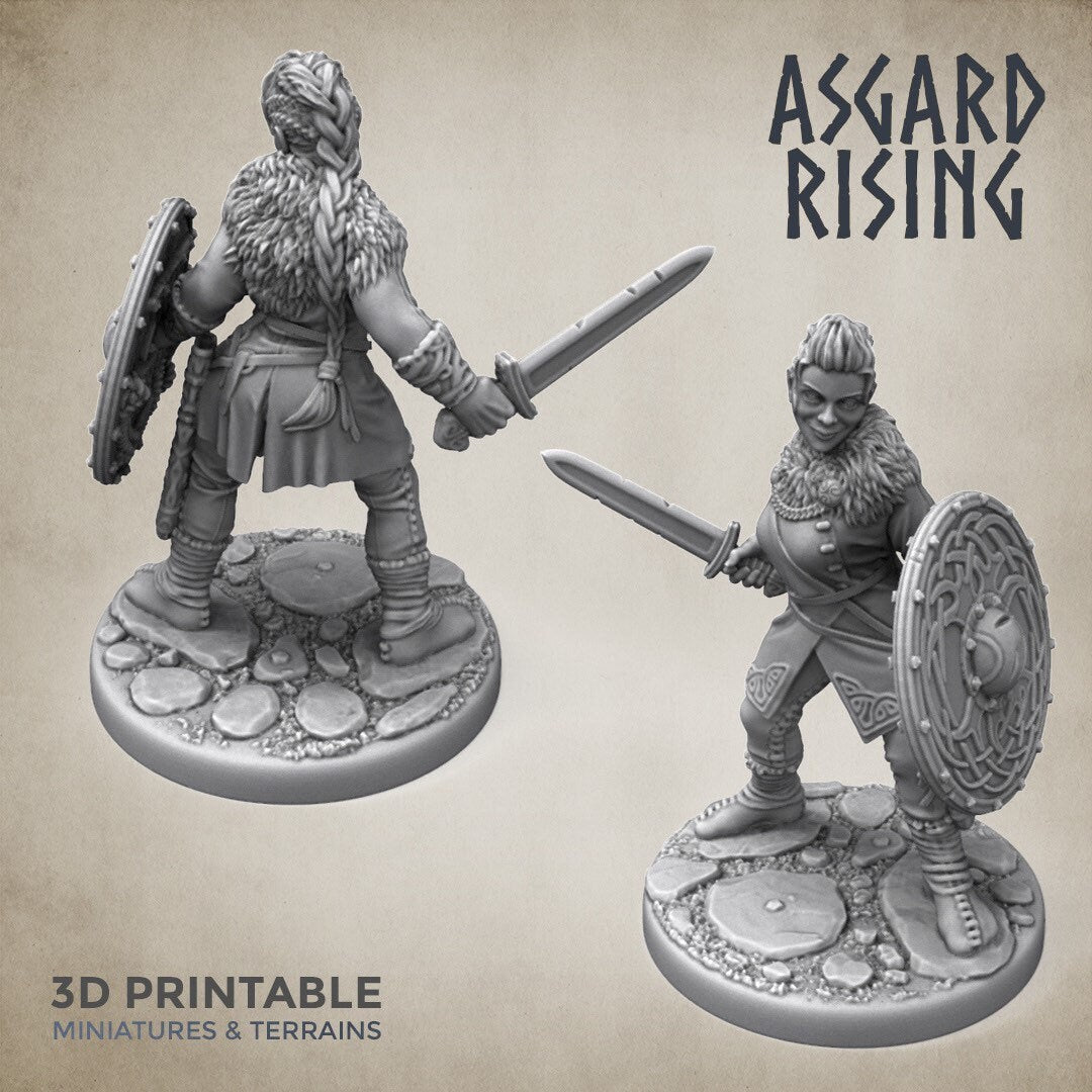 Shield Maidens - set of 10 - by Asgard Rising (soldier / fighter / warband)