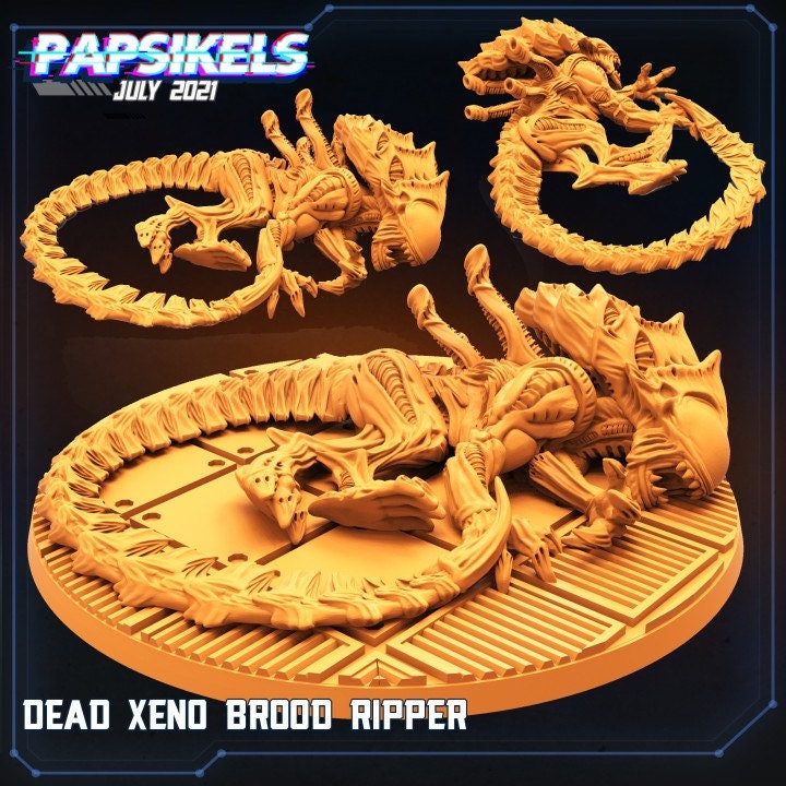 Xenomorph Alien Brood Ripper / Charger / Dead (sculpted by Papsikels)