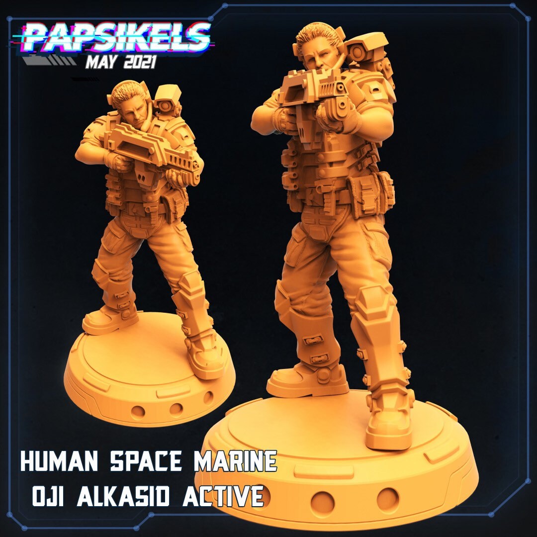 Oji Alkasid - Colonial Marine (sculpted by Papsikels)