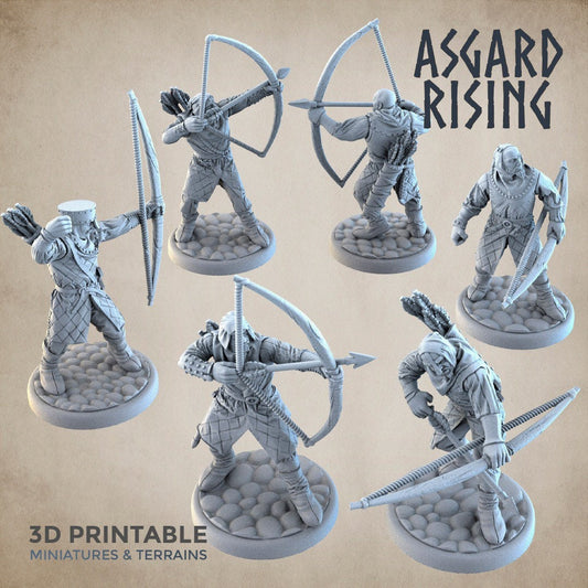 English Archers - set of 6 - by Asgard Rising (longbow / bowmen / warband)