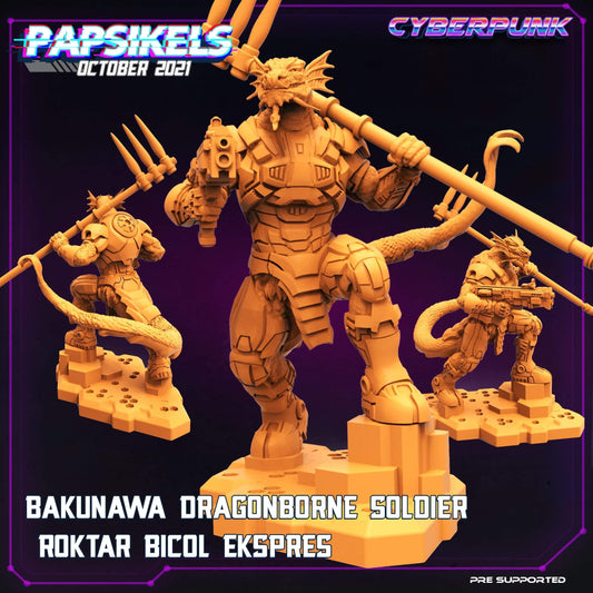 Bakunawa Dragonborne Soldier Roktar Bicol Ekspres (cyberpunk / sci-fi miniature)