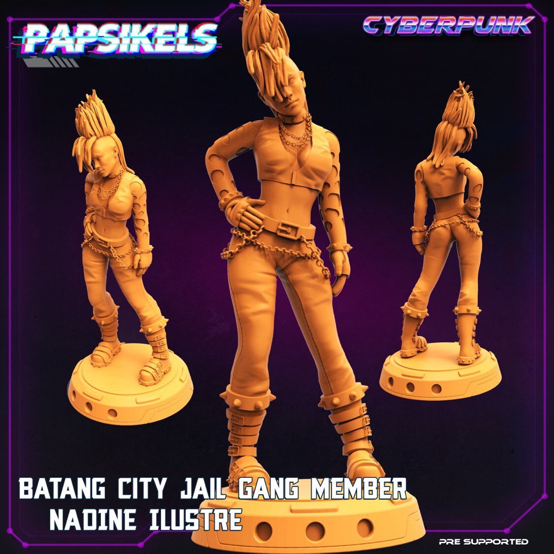 Cyberpunk Batang City Gang Members (sculpted by Papsikels)