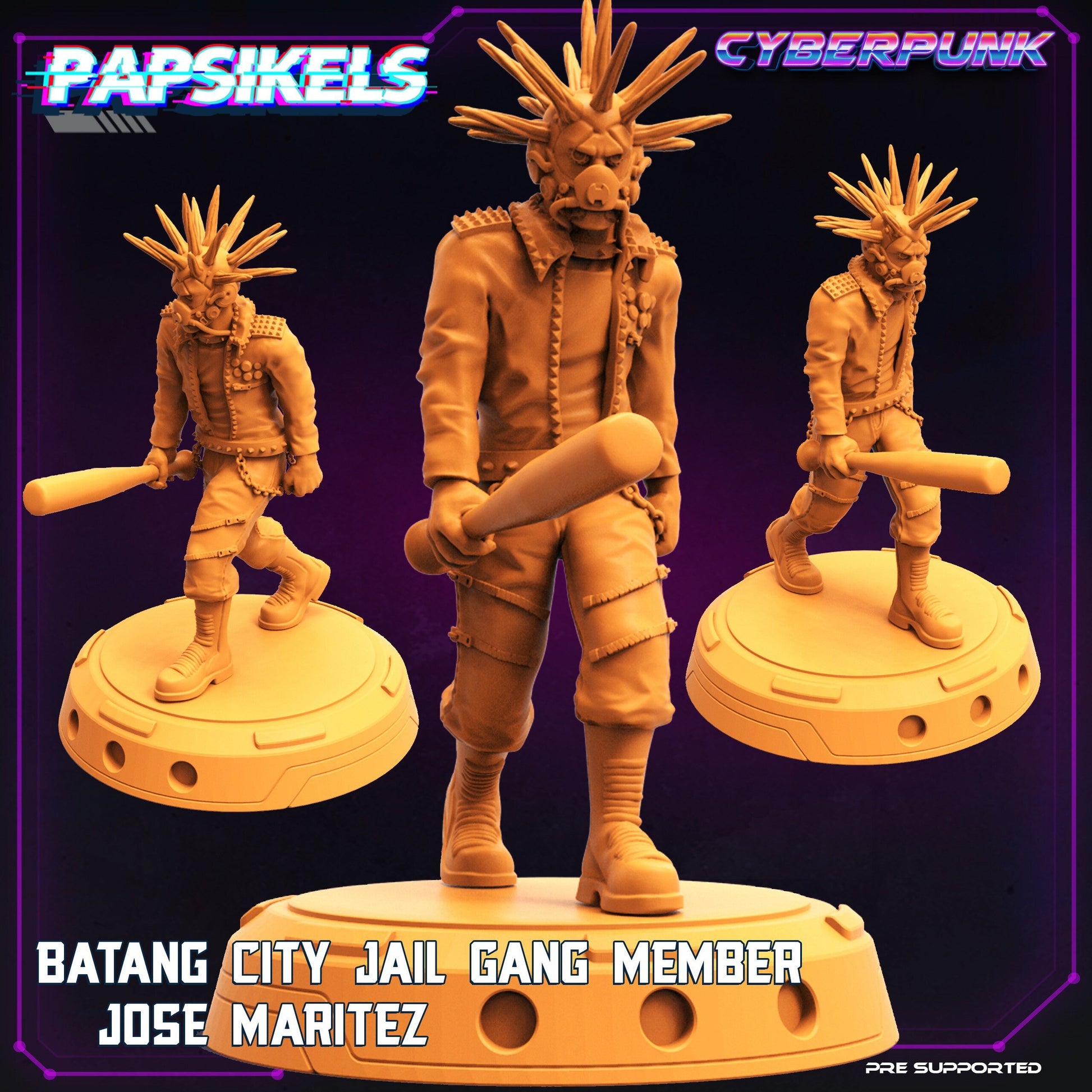 Cyberpunk Batang City Gang Members (sculpted by Papsikels)