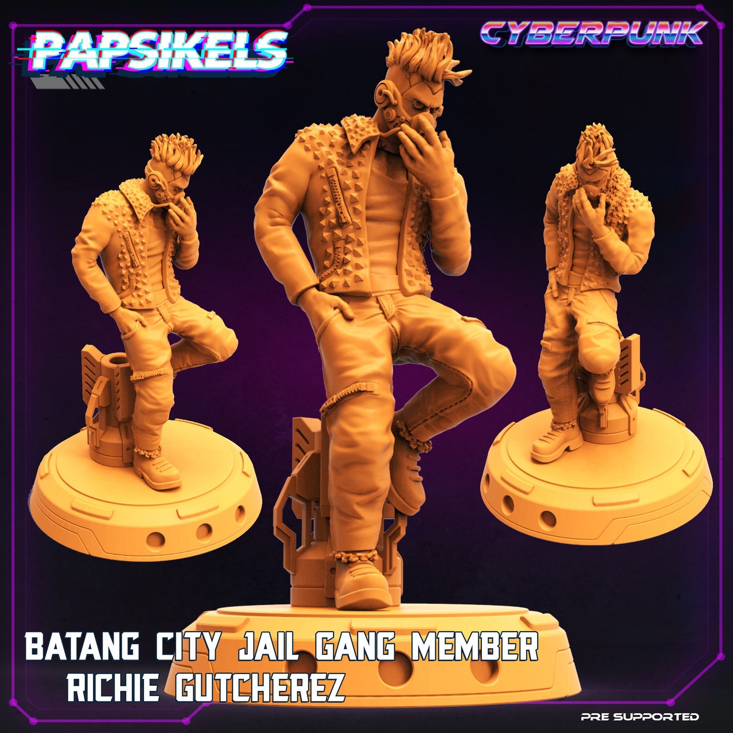 Cyberpunk Batang City Gang Members (sculpted by Papsikels)