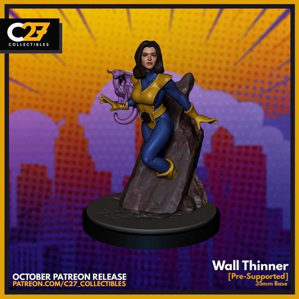 Shadowcat / Kitty Pryde / Wall Thinner 40mm miniature (sculpted by C27 collectibles) (Crisis Protocol Proxy/Alternative)