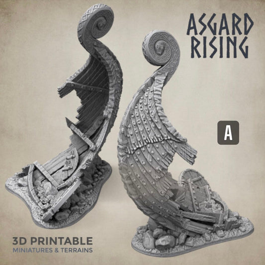 Wrecked Longship (sculpted by Asgard Rising)