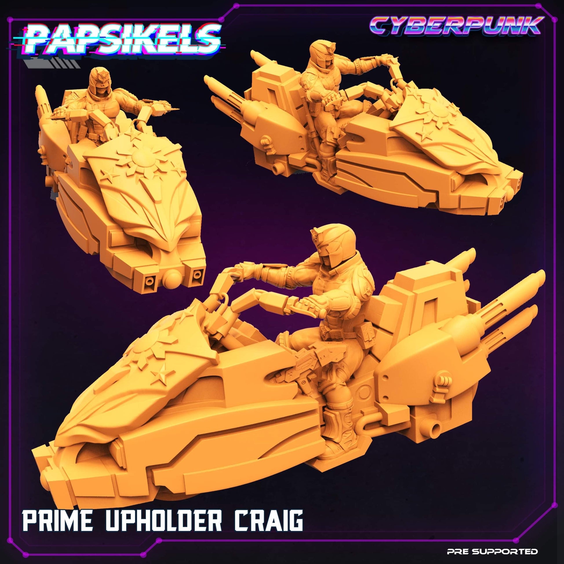 Judge/Law Upholder Craig on Patrol Bike (sculpted by Papsikels)