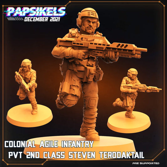 Colonial Agile Infantry Private Steven Terodaktail (sculpted by Papsikels)