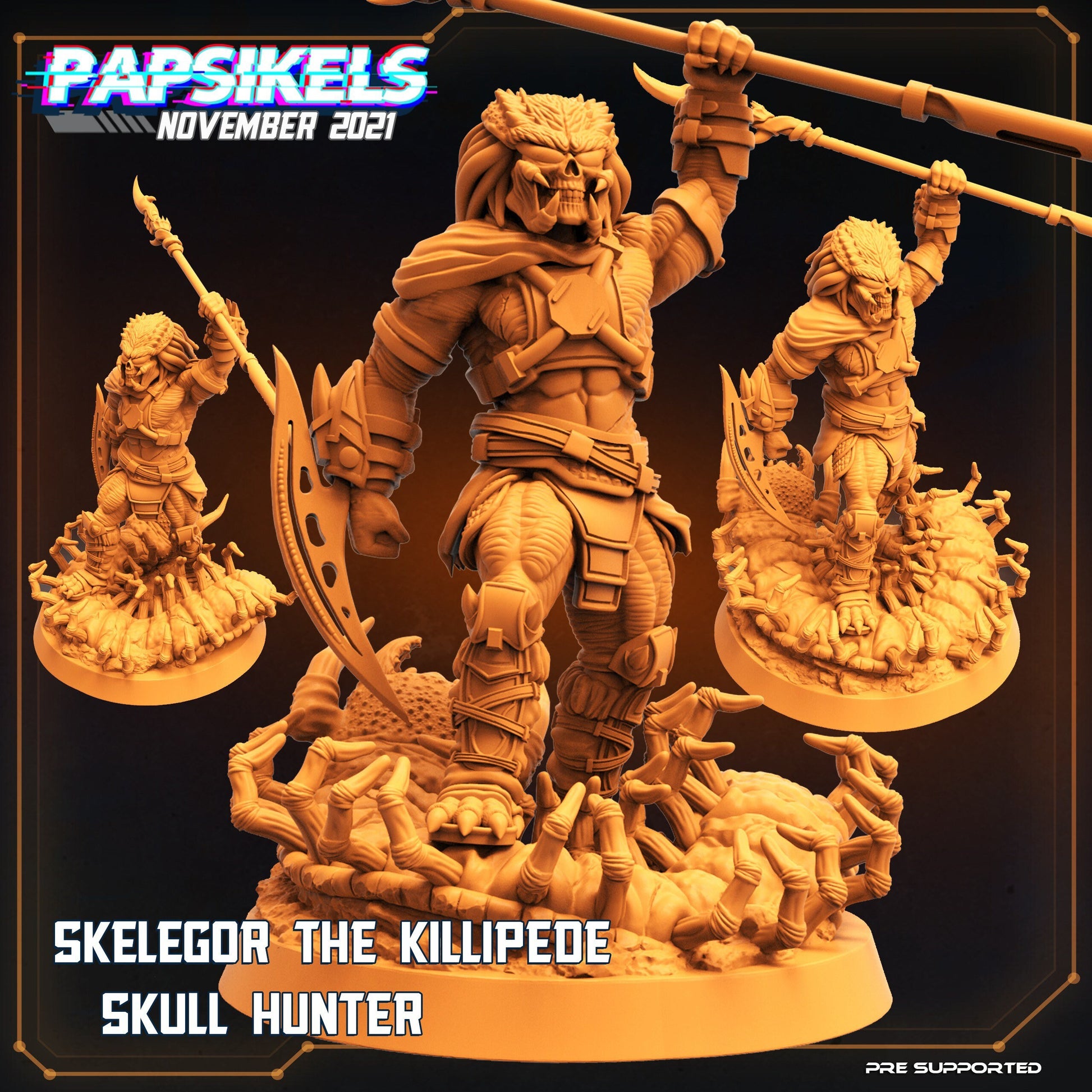 Skelegor the Killepede Skull Hunter - Alt Predator Warrior (sculpted by Papsikels)