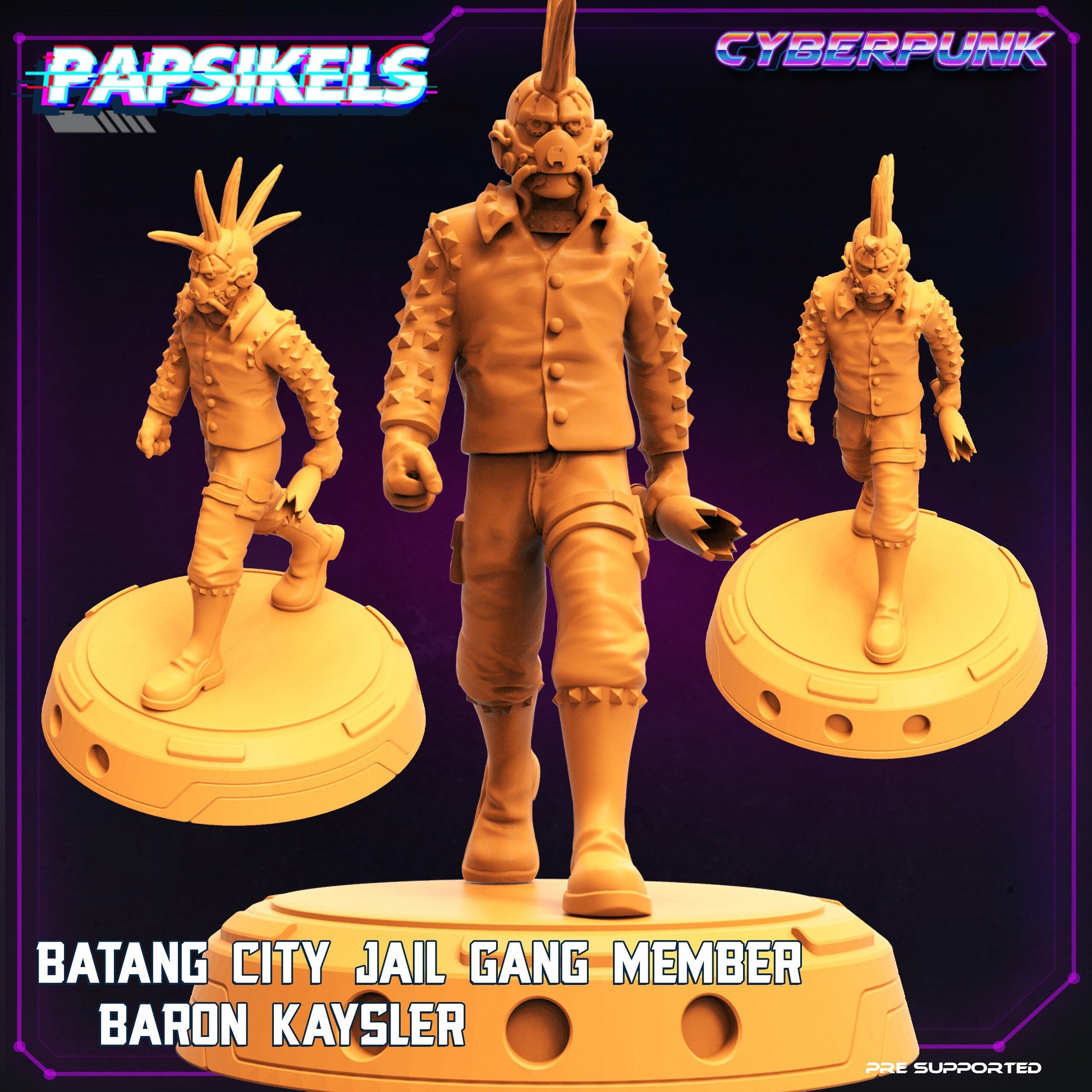 Cyberpunk Batang City Gang Members (sculpted by Papsikels)