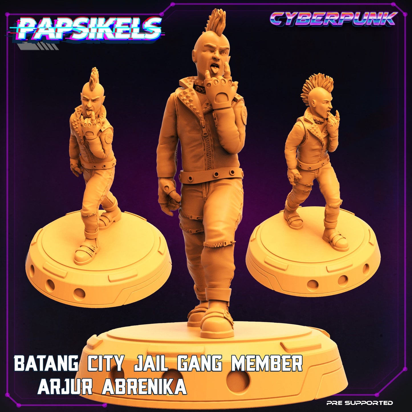 Cyberpunk Batang City Gang Members (sculpted by Papsikels)