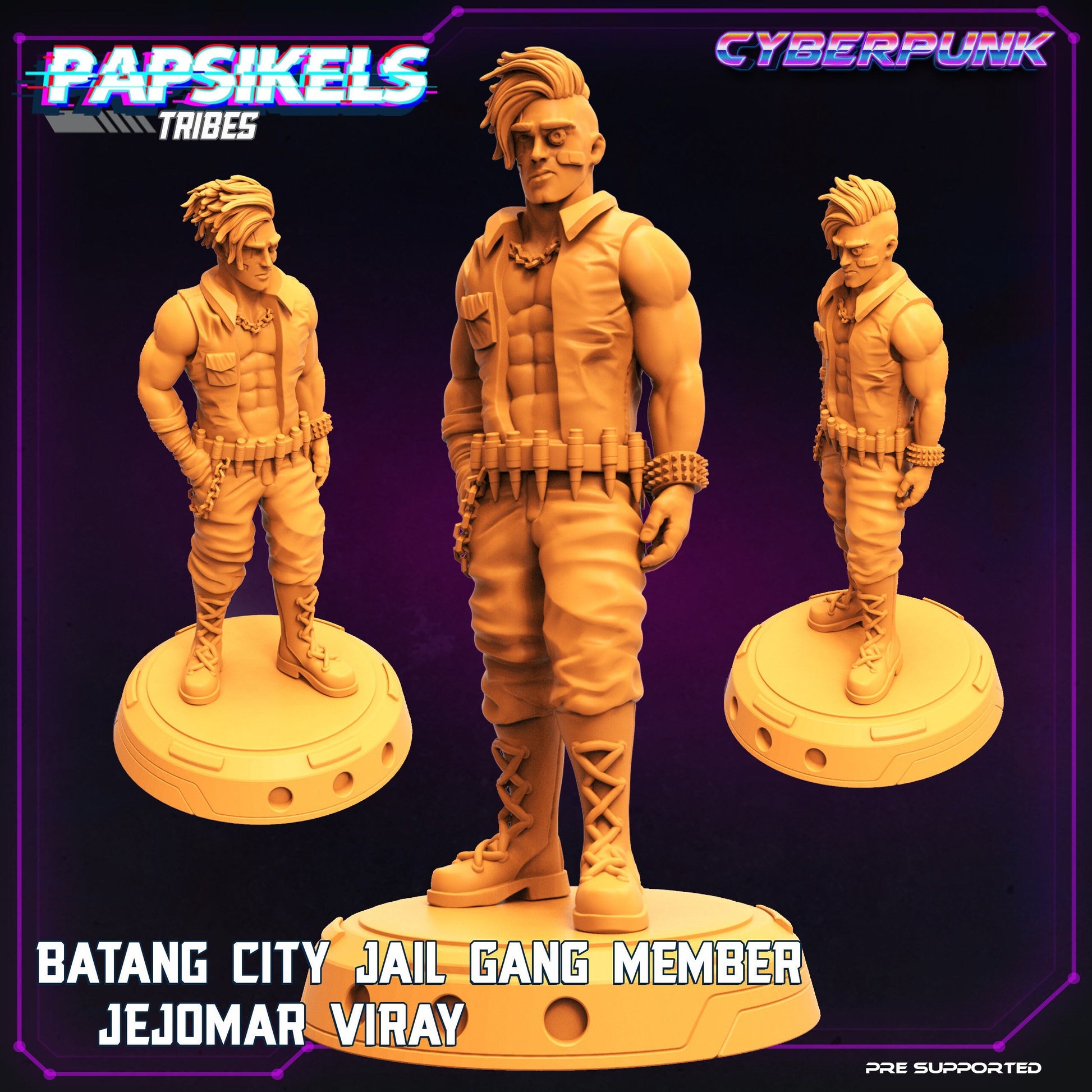 Cyberpunk Batang City Gang Members (sculpted by Papsikels)