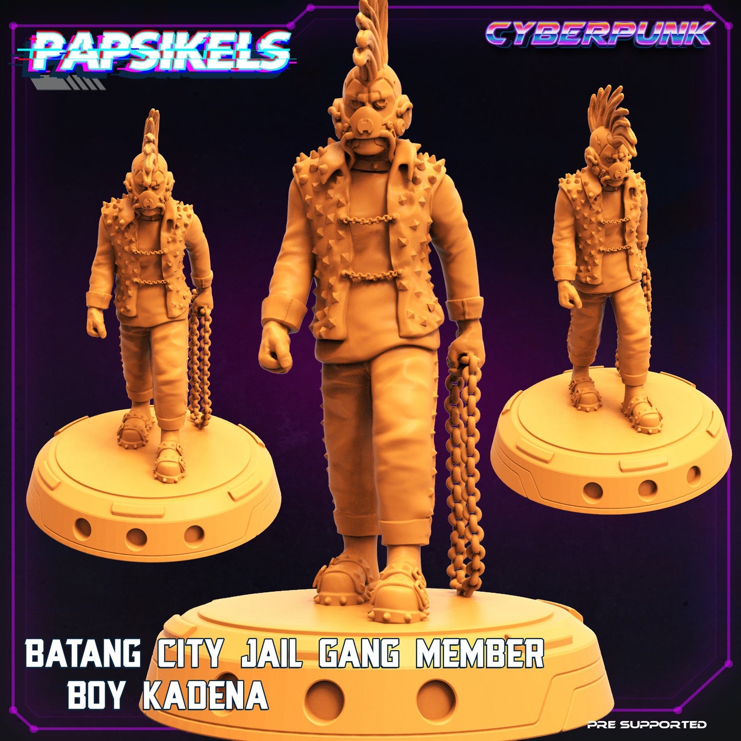 Cyberpunk Batang City Gang Members (sculpted by Papsikels)