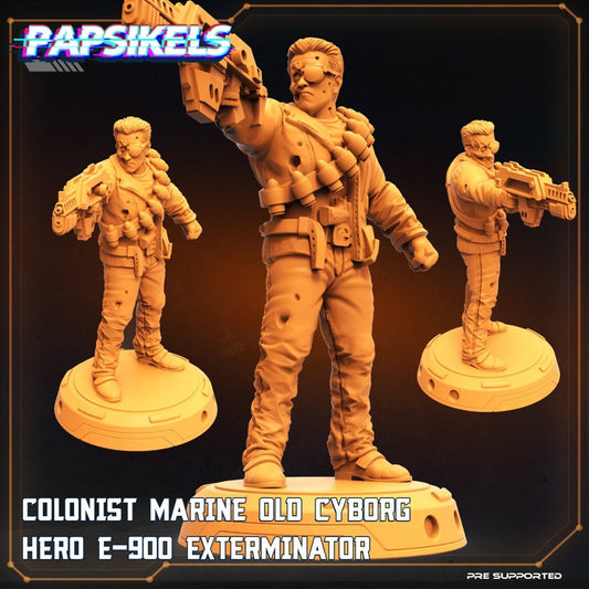 Colonist Marine Old Cyborg / Hero E-900 Exterminator / Terminator (sculpted by Papsikels)