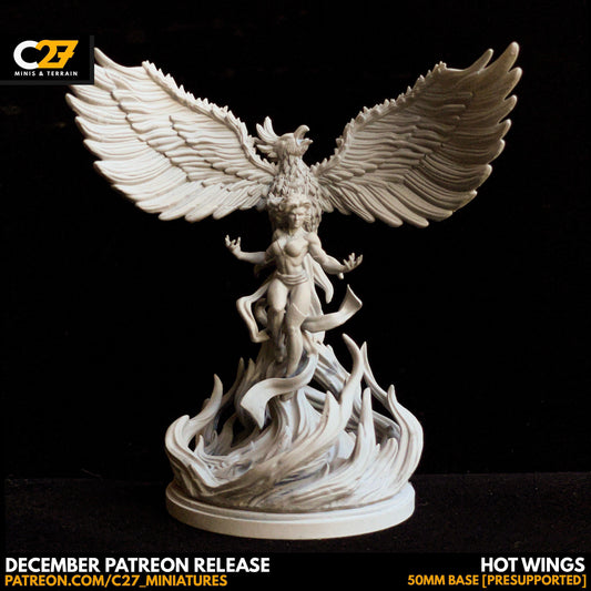 Dark Phoenix / Hot Wings 40mm miniature (sculpted by C27 collectibles) (Crisis Protocol Proxy/Alternative)