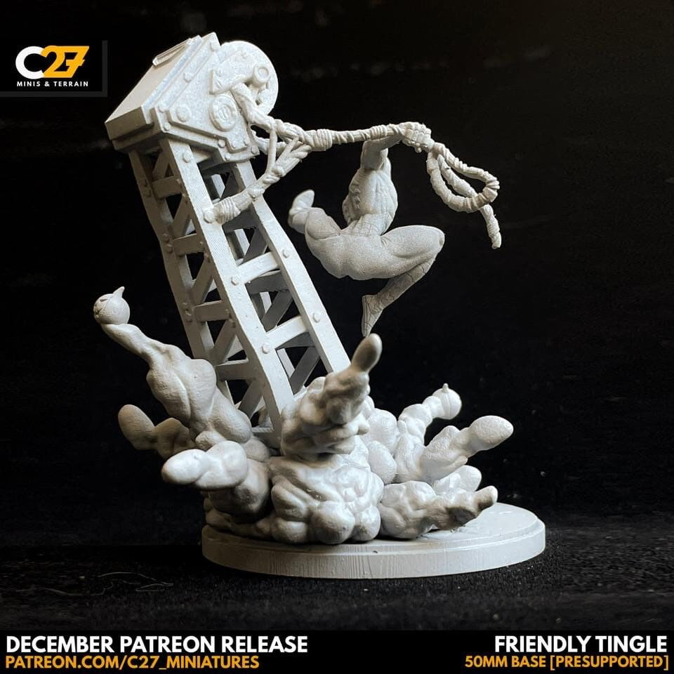 Spider-Man / Friendly Tingle 40mm miniature (sculpted by C27 collectibles) (Crisis Protocol Proxy/Alternative)