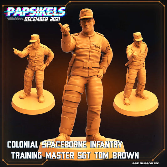 Colonial Spaceborne Infantry Training Master Sgt Tom Brown (sculpted by Papsikels)