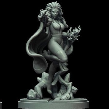 Storm / Weather Woman 40mm miniature (sculpted by C27 collectibles) (Crisis Protocol Proxy/Alternative)