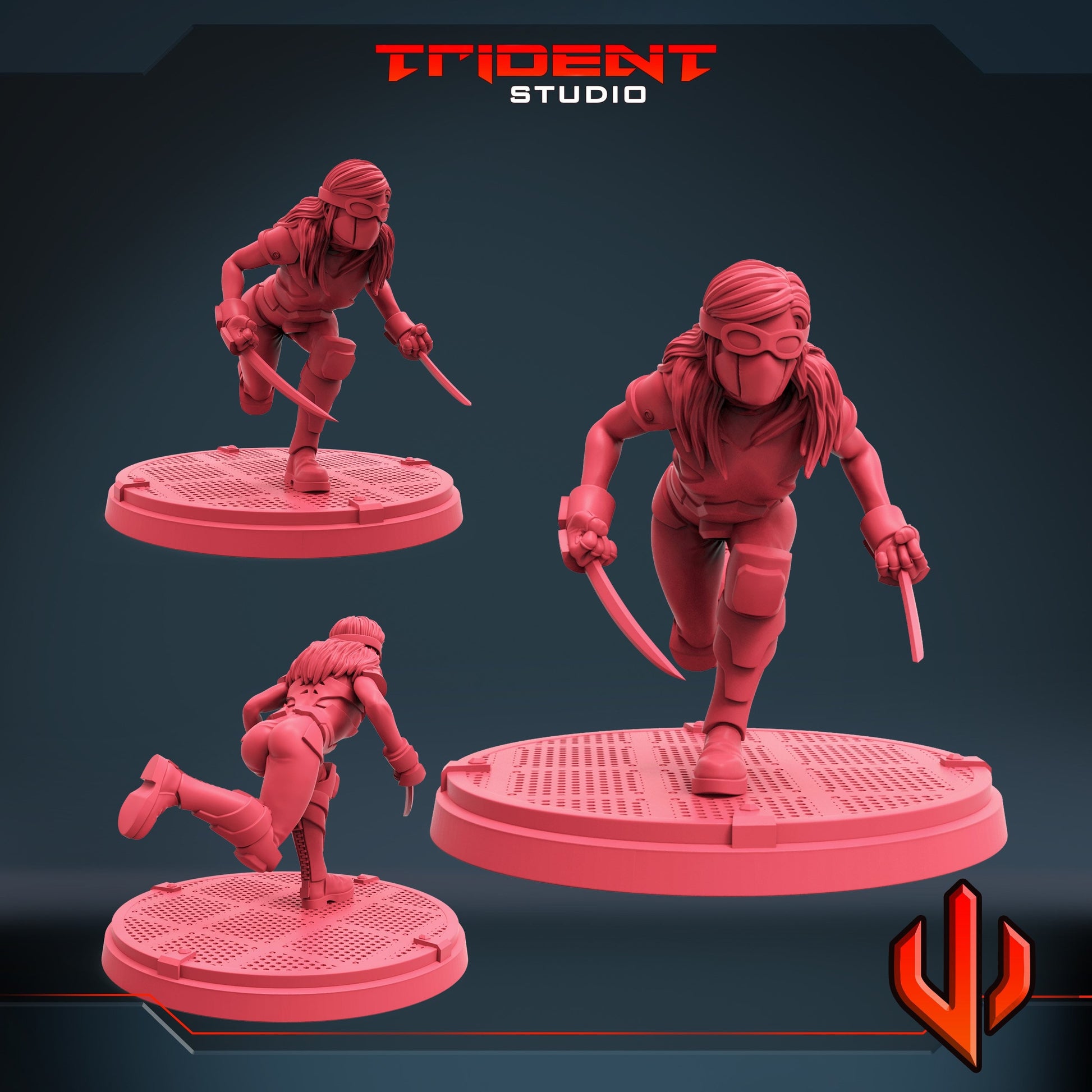 Honey Badger / Gabby - Pose B (Fan art sculpted by Trident Studio) (Crisis Protocol Proxy/Alternative)