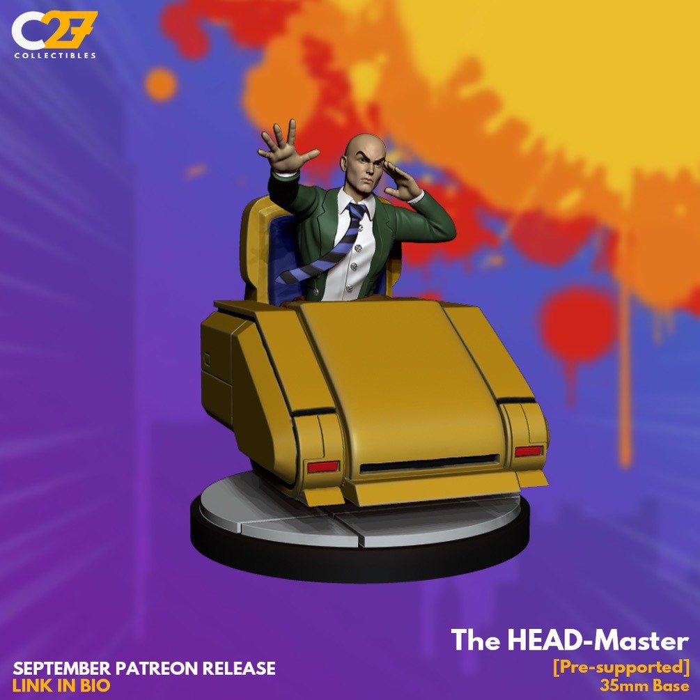 Professor X / Charles Xavier / The HEAD-Master 40mm miniature (sculpted by C27 collectibles) (Crisis Protocol Proxy/Alternative)