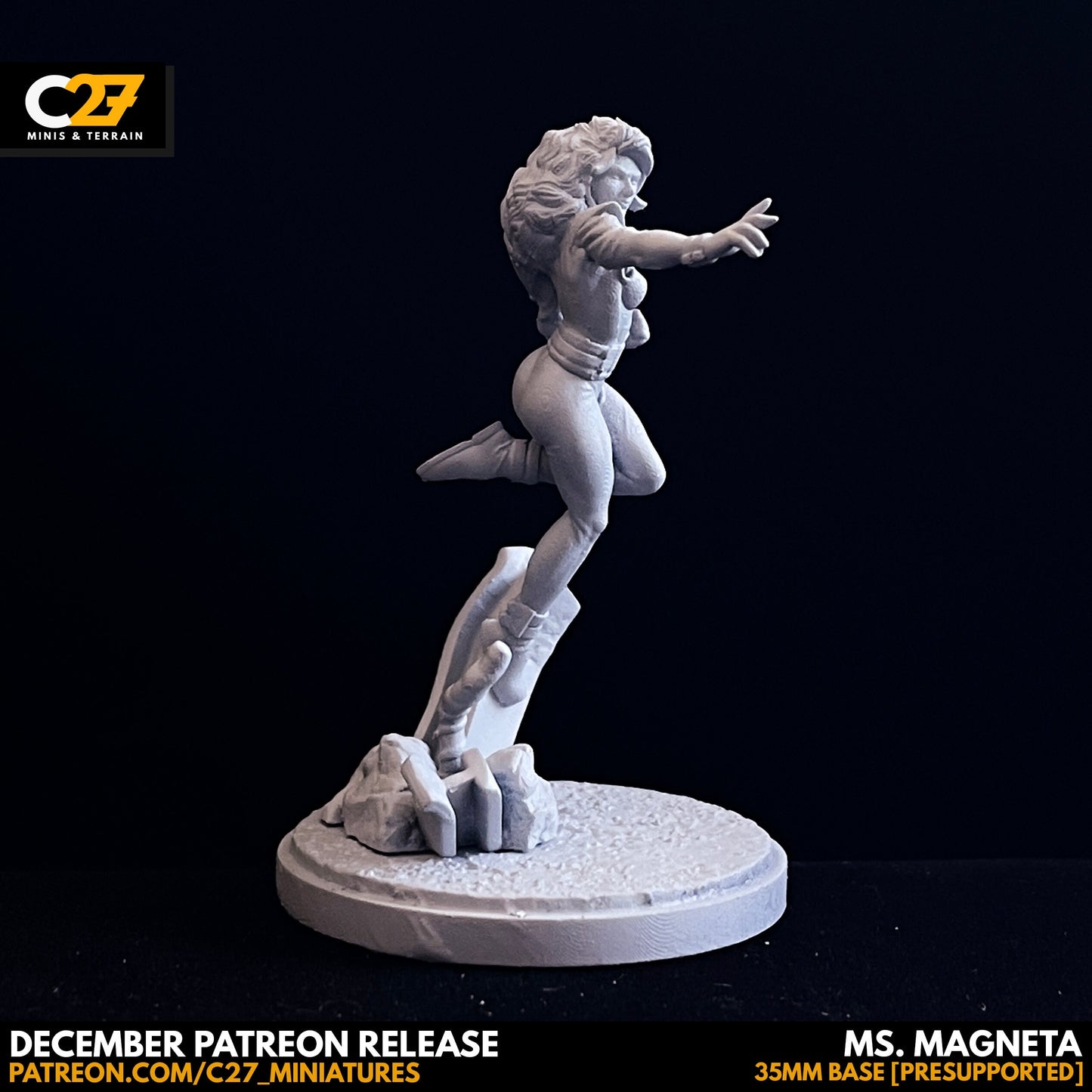 Polaris / Ms Magneta 40mm miniature (sculpted by C27 collectibles) (Crisis Protocol Proxy/Alternative)