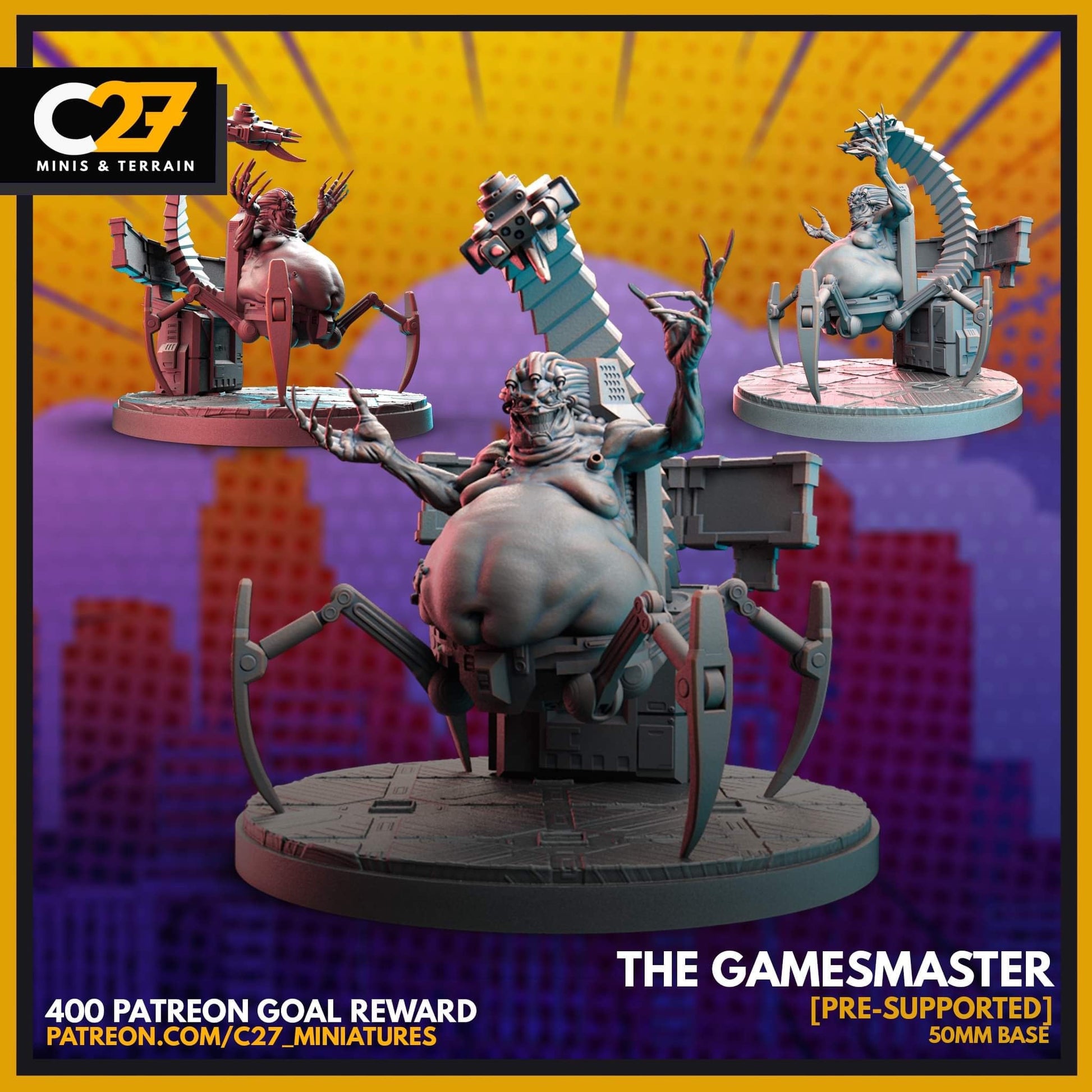 Mojo / The Gamesmaster 40mm miniature (sculpted by C27 collectibles) (Crisis Protocol Proxy/Alternative)