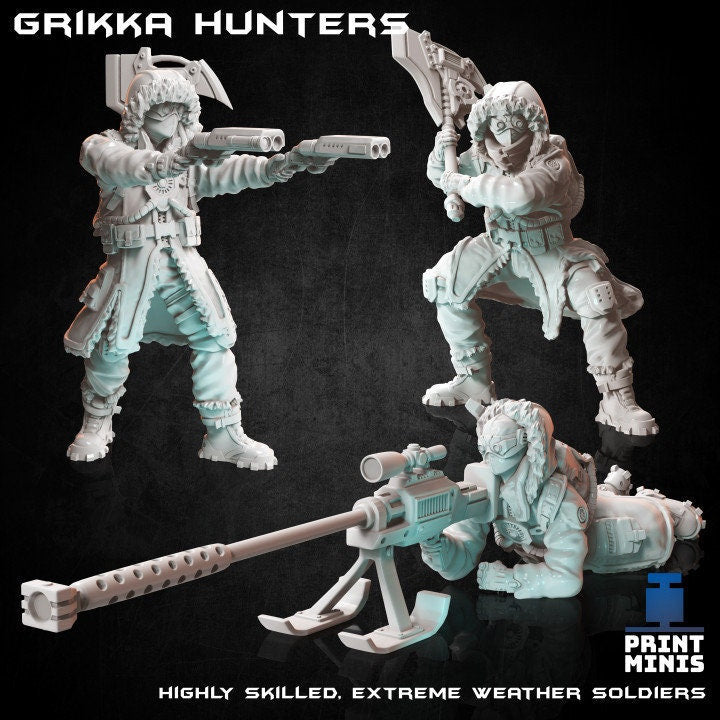 Grikka Hunters (by Print Minis)