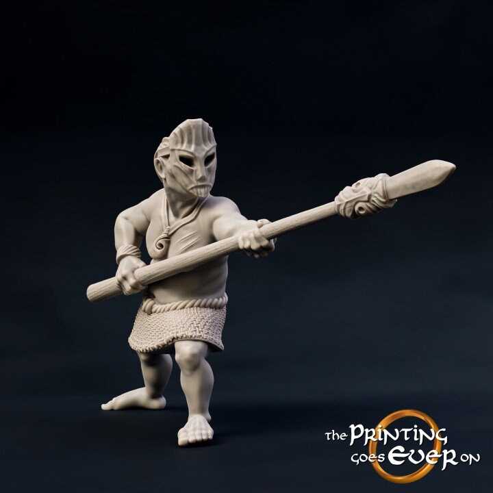 Woodwose Spearman A (sculpted by The Printing Goes Ever On)