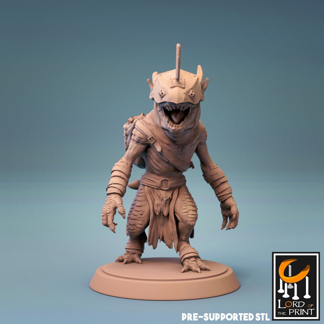 Kobold with Helmet by Lord of the Print