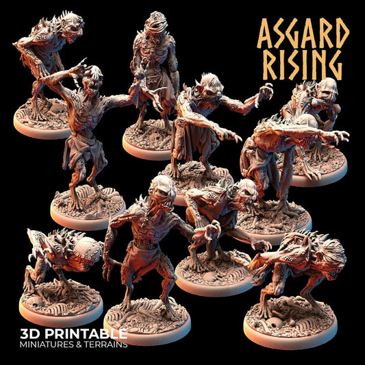 Ghoul / Ghul warband (10) by Asgard Rising (Troll / Giant)