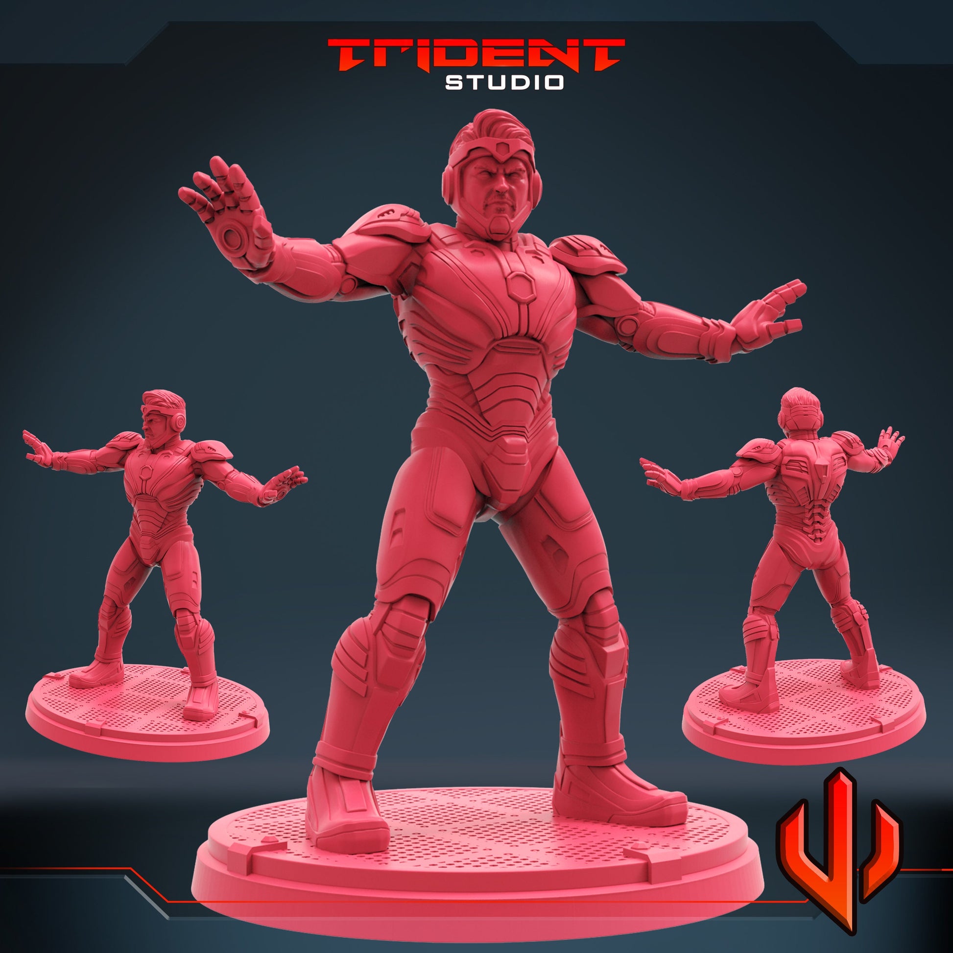 Superior Iron Man A (Fan art sculpted by Trident Studio) (Crisis Protocol Proxy/Alternative)