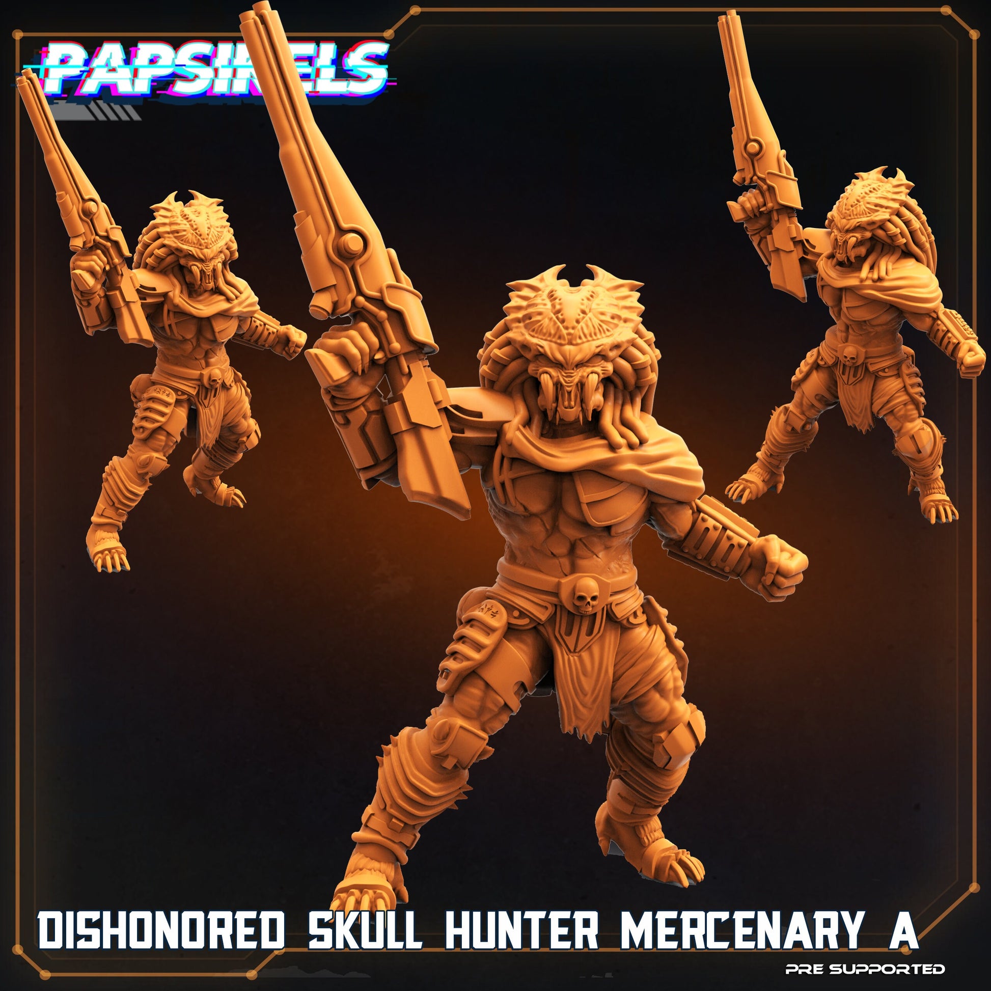 Dishonored Skull Hunter Mercenary A - Predator Fan Art (sculpted by Papsikels)