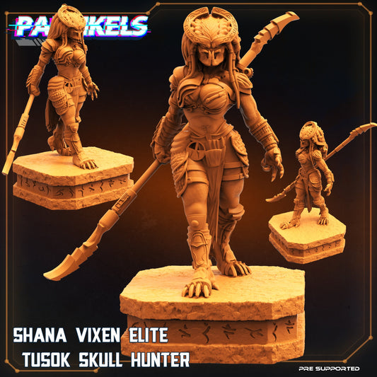 Shana, Vixen Elite Tusok Skull Hunter - Predator Fan Art (sculpted by Papsikels)