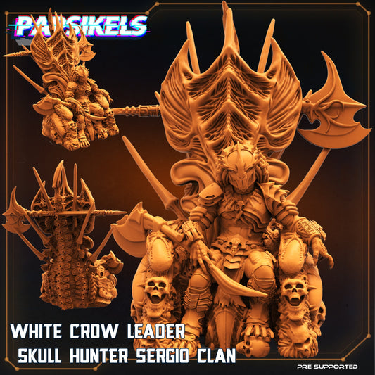 White Crow Leader Skull Hunter - Predator Fan Art (sculpted by Papsikels)