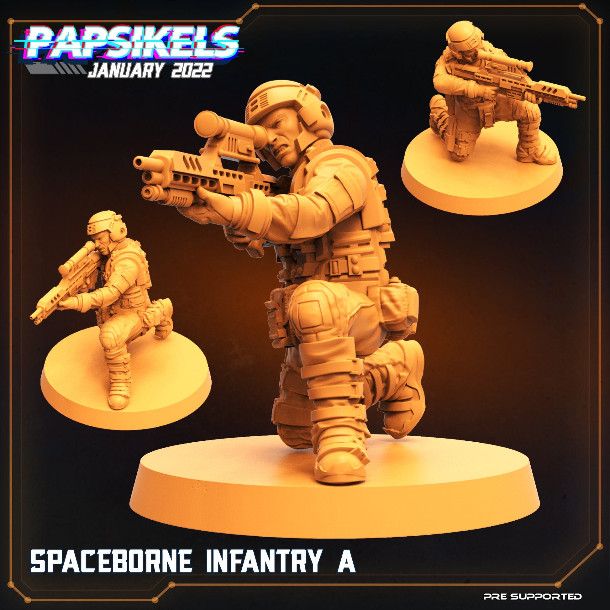 Spaceborne Infantry A (sculpted by Papsikels)