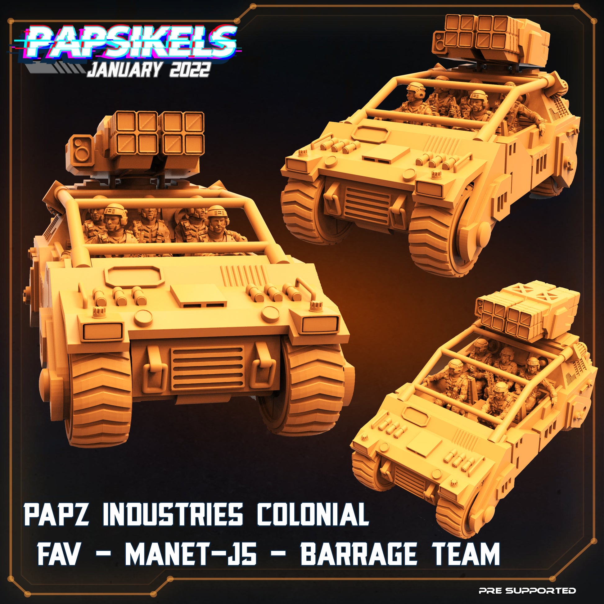 Papz Industries Colonial FAV - Manet J5 Barrage Team (sculpted by Papsikels)