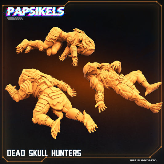 Dead Skull Hunters set (3) - Predator Fan Art (sculpted by Papsikels)